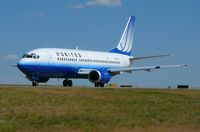 N311UA @ DEN - United Airlines 737-300 on taxiway Lima. - by Francisco Undiks