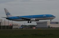 PH-BXS @ AMS - Taken on a gloomy evening at Schipol - by Steve Staunton