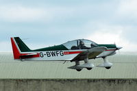 G-BWFG @ EGBP - Robin taking off from Kemble - by Henk van Capelle