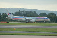 N609AA @ EGCC - American Airlines - Taking Off - by David Burrell