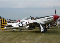 N1451D @ OSH - Mustang pen at Airventure '07 - by Bob Simmermon