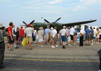 N17630 @ OSH - Glacier Girl drawing a crowd at Airventure '07 - by Bob Simmermon
