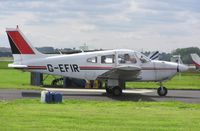 G-EFIR @ EGSF - PA-28 taxiing in at Conington - by Simon Palmer