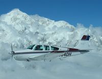 N334DH - Denali (Mt McKinley) Alaska in background - by Ron Lessley