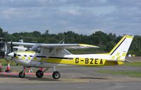 G-BZEA @ EGLK - Cessna in bright and breezy colours at Blackbushe - by Simon Palmer