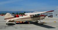 N7760C @ WVI - Recently restored Cessna 170B taxying @ Watsonville, CA airshow - by Steve Nation