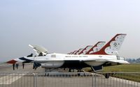 81-0663 @ DAY - Thunderbirds F-16s at the Dayton International Air Show - by Glenn E. Chatfield