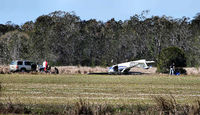 VH-DQF - Engine Failure shortly after take off. Nose wheel dug in on muddy ground flipping aircraft and crushing tail. - by aussietrev