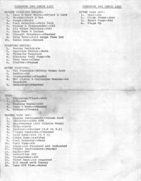 UNKNOWN - Checklist from Bob Dodge's mid-1906's Comanche 260 - by Bob Simmermon