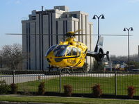 N329PH @ XA37 - Leaving hospital pad in the medical district @ Ft. Worth, TX