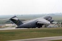 99-0058 @ CID - C-17A departing runway 31, seen from the control tower - by Glenn E. Chatfield