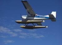 N1296F @ LHD - 1975 Cessna A185F SKYWAGON, Continental IO-520-D 300 Hp, takeoff climbing turn - by Doug Robertson