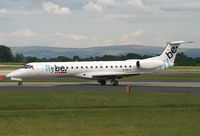 G-ERJA @ EGCC - Flybe passing the viewing mound - by Kevin Murphy