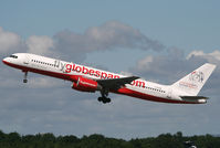 G-CEJM @ EGCC - Globespan 757 - by Kevin Murphy