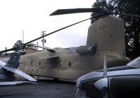 65-7992 - CH-47A at the Army Aviation Museum.  It was modified as protoype BV-347 by stretching the cabin, retractable gear, 4-blade rotors, and wing - by Glenn E. Chatfield