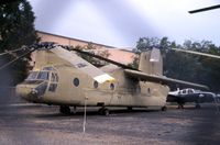 65-7992 - CH-47A at the Army Aviation Museum.  It was modified as protoype BV-347 by stretching the cabin, retractable gear, 4-blade rotors, and wing.  Photo shot through chain-link.