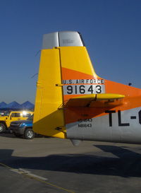 N81643 @ CMA - North American T-28A TROJAN, Wright R-1300-C7BA 800 Hp, tail data - by Doug Robertson