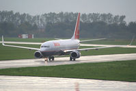 OE-LNS @ LOWG - taxiing in after a rainy landing - by Wolfgang Kronfuss