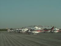 N579EH @ GPM - Second in line -  on the ramp at Grand Prairie  ERA helos taking shelter from Hurricane Lili