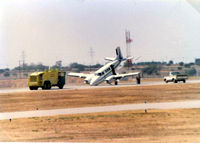 N10JP @ FTW - Emergency landing nose gear failure @1981 - by Zane Adams
