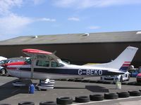 G-BEKO @ EGBT - Cessna Skylane awaiting attention at Turweston - by Simon Palmer