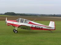 G-BDEH @ EGSP - Jodel taxying out for take-off at Sibson - by Simon Palmer