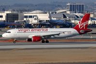 N622VA @ LAX - Virgin America N622VA california dreaming (FLT VRD851) from San Francisco Int'l (KSFO) exitting RWY 25L after landing. - by Dean Heald