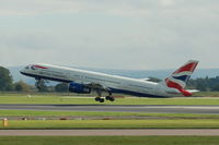 G-BPEK @ EGCC - British Airways - Taking Off - by David Burrell
