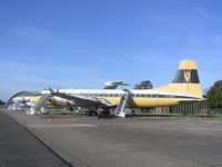 G-AOVT @ EGSU - Britannia of Monarch Airlines preserved at Duxford - by Simon Palmer