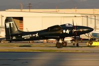 N909TC @ VNY - Grumman F7F-3P Tigercat NX909TC departing RWY 16R. - by Dean Heald