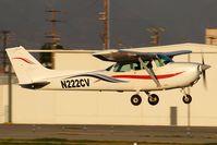 N222CV @ VNY - Continental Training & Service Inc Cessna 172M N222CV departing RWY 16R. - by Dean Heald