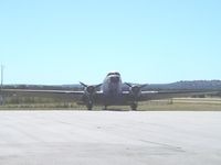 N8021Z @ T82 - N8021Z DC-3 from nose - snapshot (sorry I didn't use have my SLR with me!) - by David Scott