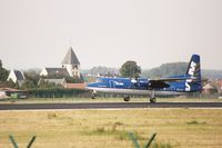 OO-VLX @ EBBR - landing on rwy 25L - by Daniel Vanderauwera