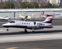 N58MM @ SMO - MFPI Partners LLC Gates Learjet 35A N58MM landing RWY 21. - by Dean Heald