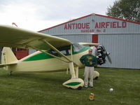 N19177 @ IA27 - The new owner upon arrival at Antique Airfield near Blakesburg, IA - by BTBFlyboy