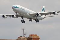 B-HXE @ EGLL - Cathay Pacific A340-300 - by Andy Graf-VAP