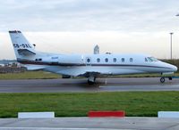 CS-DXL @ EGGW - Citation Excel being pulled on to Harrod's ramp - by Terry Fletcher