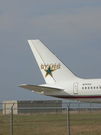 N757SS @ FTW - New Dallas Stars Hockey and Texas Rangers Base Ball (painted on other side) Airplane