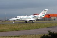 N100JS @ EGGW - Smart Cessna C525B taxies in at Luton - by Terry Fletcher