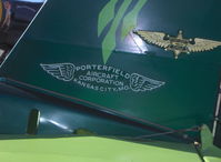 N17029 @ SZP - 1936 Porterfield 35-70 FLYABOUT 'Spinach', LeBlond 70 Hp 5 cylinder radial, Porterfield logo - by Doug Robertson