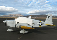 N9261L @ 4SD - 1971 American Aviation AA-1A as Navy/F (Oakland) with cover @ Reno-Stead - by Steve Nation