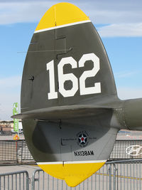 N138AM @ KLSV - Planes of Fame Air Museum - Chino, California / 1943 Lockheed P-38J Lightning - by Brad Campbell