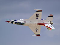 87-0303 @ KLSV - USA - Air Force / 1987 General Dynamics F-16C Fighting Falcon (Block 32H) - Thunderbird #6 - Major Samantha Weeks (Opposing Solo) - by Brad Campbell