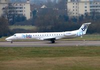 G-EMBV @ EGBB - Flybe Emb145 about to depart at Birmingham International - by Terry Fletcher