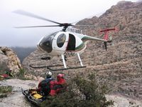 N5185G - Helicopter Pick-Up Red Rock Canyon - by LVMPDSAR Photographer