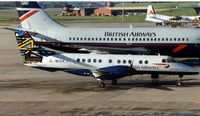 G-MSKJ @ EGBB - This British Airways Jetstream parked at Birmingham in 1997 - by Terry Fletcher