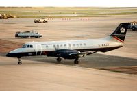 G-MAJJ @ EGCC - British Airways Jetstream 4100 taxies onto stand at Manchester in 1995 - by Terry Fletcher