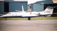 D-CCCA @ EGGW - Learjet 35A at Luton in 1989 - by Terry Fletcher