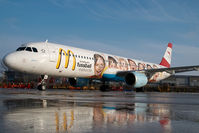 OE-LBC @ VIE - Austrian Airlines Airbus 321 in Euro 2008 colors - reflection - by Yakfreak - VAP