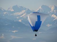 N9713T - Balloon near the Alps in Switzerland - by Jon Radowski